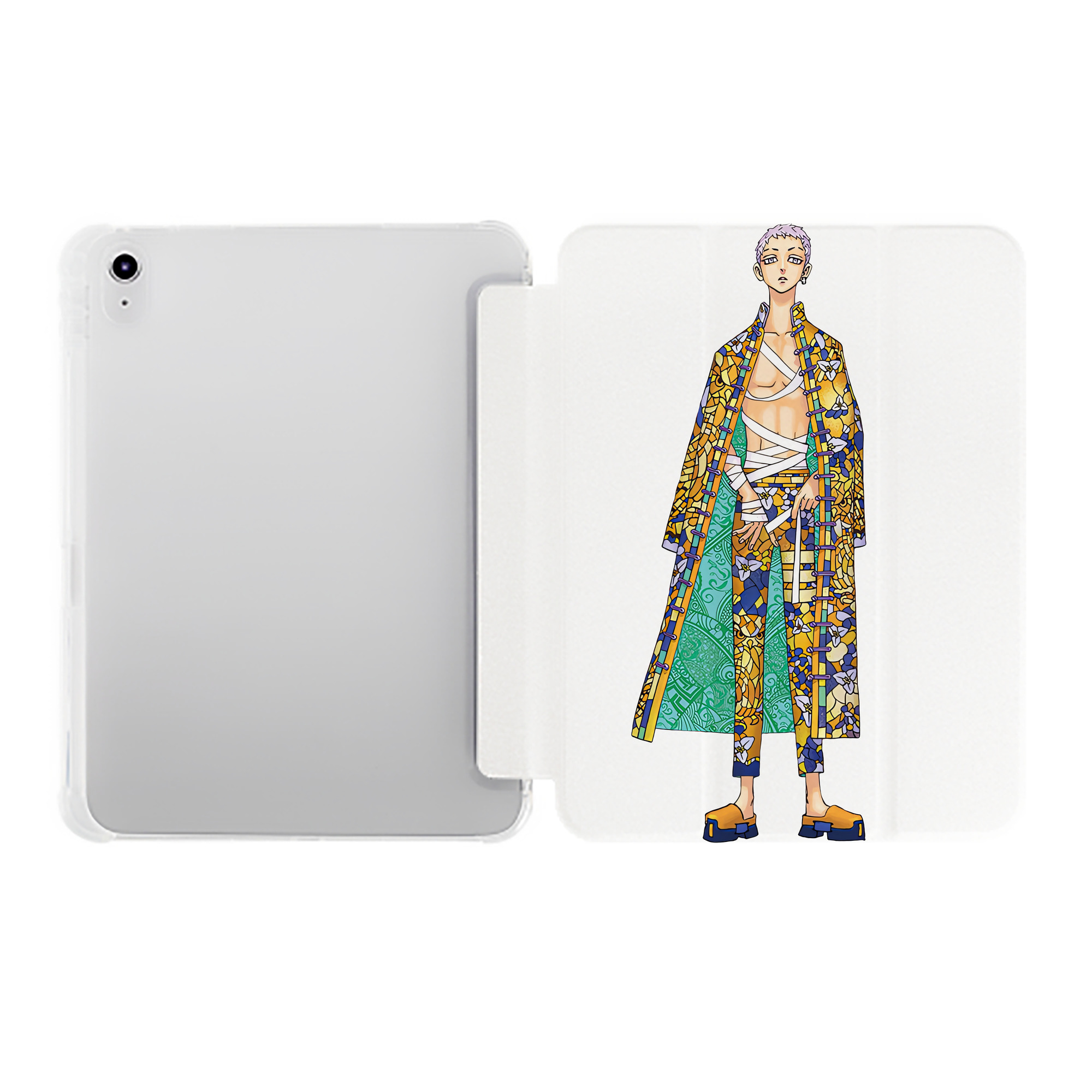 （画像用） 東京リベンジャーズ Tokyo Revengers IPad ケース ペン収納付き 三つ折りスタンド PUレザー×シリコン 対応機種9.5/10.5/10.9インチ